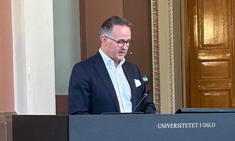 Riksmekler Mats Ruland åpnet Meklingskonferansen 2023 med et innledningsforedrag.