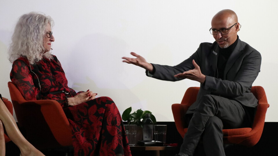 Nancy Hollander og Mohamedou Slahi på Gimle Kino i Oslo.