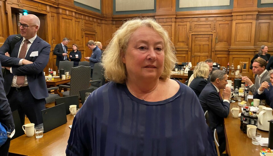 Justitiarius Toril Marie Øie inviterte til Advokatforum i Høyesterett.