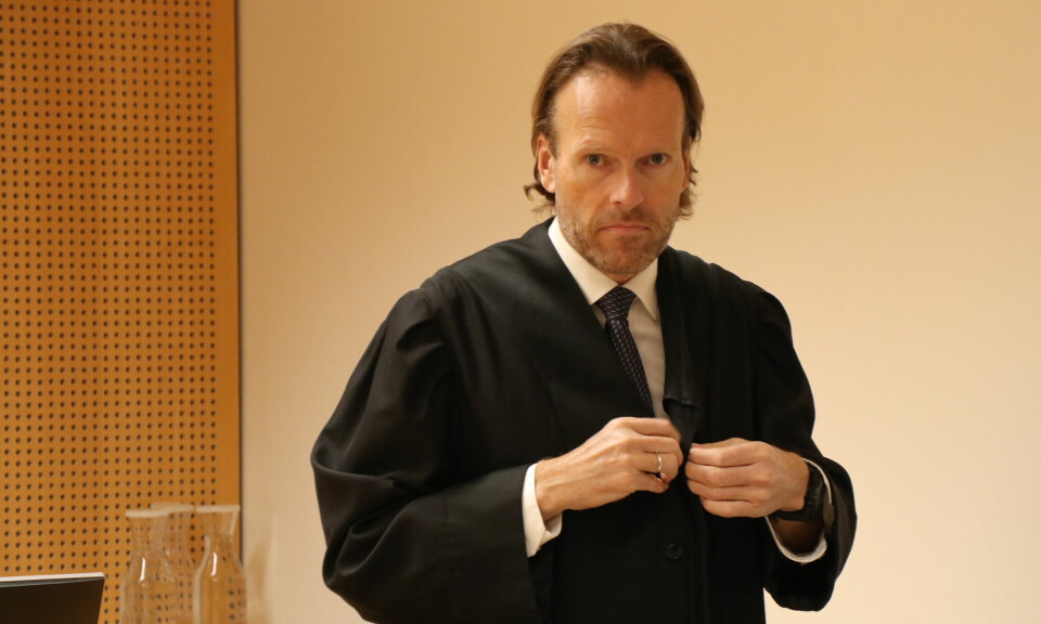 Advokat Nils Sture Nilsson fra Regjeringsadvokaten var prosessfullmektig på vegne av staten v/Skatteetaten. Bildet er tatt i Oslo tingrett i forbindelse med en annen sak.