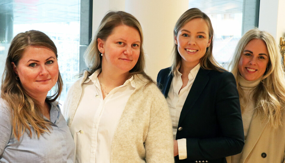 Styremedlemmene Nathalie Brinkmann, Cathrine Rieber-Mohn, Lisa Eian og Kine Fusche Jenssen var nylig på et møte i Advokatforeningen for å planlegge oppstartsarrangementet.
