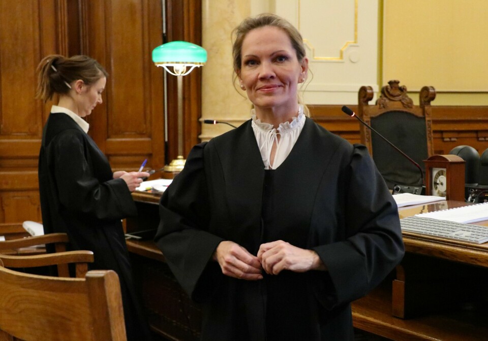 Maria Hessen Jacobsen, advokat og partner i Elden, på plass i Høyesterett torsdag morgen.