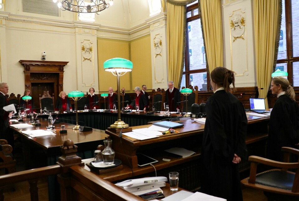 Høyesterett i storkammer med elleve dommere.