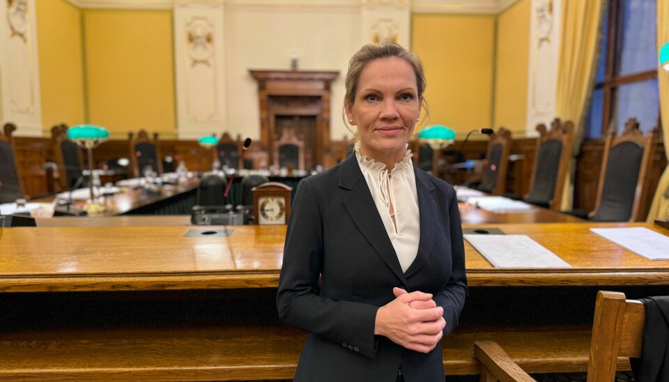 Maria Hessen Jacobsen, advokat og partner i Elden, i Høyesterett. Her i forbindelse med storkammersaken om rutinemessige nakenvisitasjoner i Bergen fengsel.