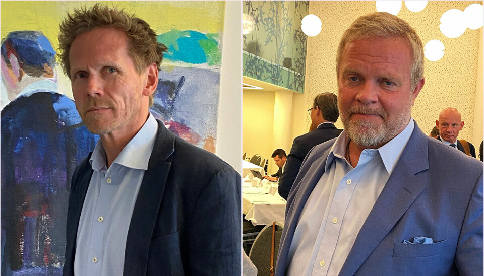 Regjeringsadvokat Fredrik Sejersted og Advokatforeningens leder Jon Wessel-Aas.
