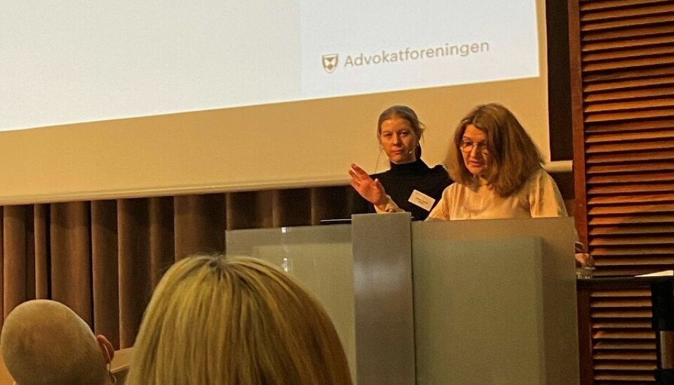 Susanne Munch Thore leder Advokatforeningens ekspertgruppe mot hvitvasking. Sammen med Kristine Frivold Rørholt, divisjonsdirektør i DNB, holdt hun et innlegg om hvordan advokater bør håndtere risikoen knyttet til bruk av klientkonto.
